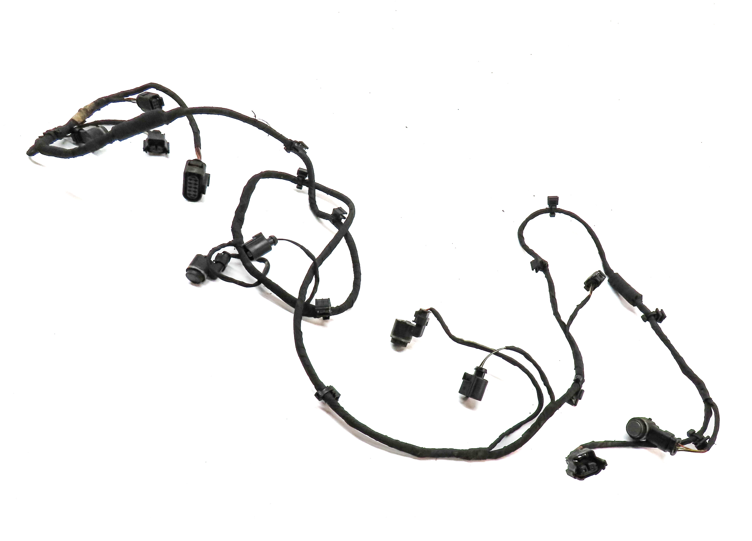 11 AUDI Q7 (4L) FRONT PARK ASSIST PDC DISTANCE CONTROL WIRE SENSOR SET/4 (Gray) — exact item pictured